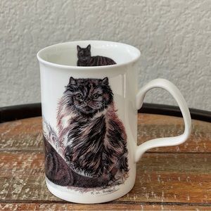 VTG 2013s England The Henley collection porcelain Art Cat Mug by K.M Hassall